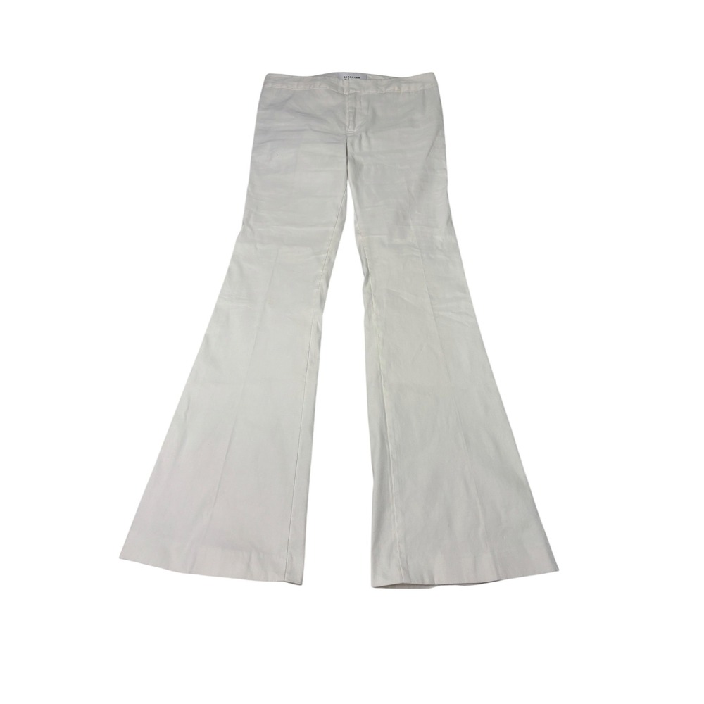 Derek Lam 10 Crosby White Linen Blend Bell Bottom Flare Pants Womens 4 W30 L31